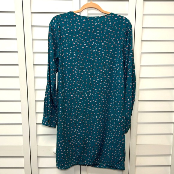 Roxy Girl Floral Roll Tab Sleeve Button Down Dress Size 16 XXL - Picture 9 of 12